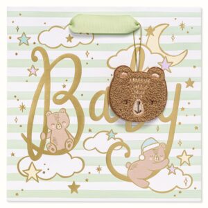 Papyrus 8.5" Medium Gift Bag (Celestial Baby Bears) for Baby Showers and All Occasions (1 Bag)