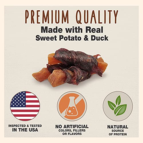 Cadet Breast Dog Treats& Wraps, 14 Oz - | Bundle Silicon Pet Bowl, Premium Dog Treats with Real Breast, Sweet Potato for Dogs, Nutrient-Rich Snacks for Dogs, Made in USA, No Artificial Addit