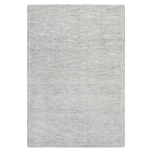 TOWN & COUNTRY LUXE Rita Ribbed Textured Hand Tufted 100% Wool Area Rug, Grey/Blue/Ivory, 8"x10"