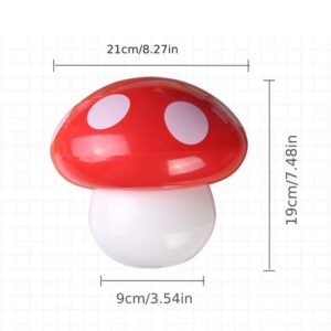 MiellyTava Mini Trash Can Mushroom Trash Can Mushroom Waste Bin Desktop Garbage Bin Cute Waste Basket with Lid for Home OfficeKitchen Trash Can