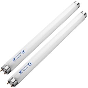 generic 2 pack 10w uv bulbs mosquito-lured tubes standard t8 light tube 10 watts uv light bulb replacement compatible with 20w electric bug zappers mosquito killers 13 inches, white