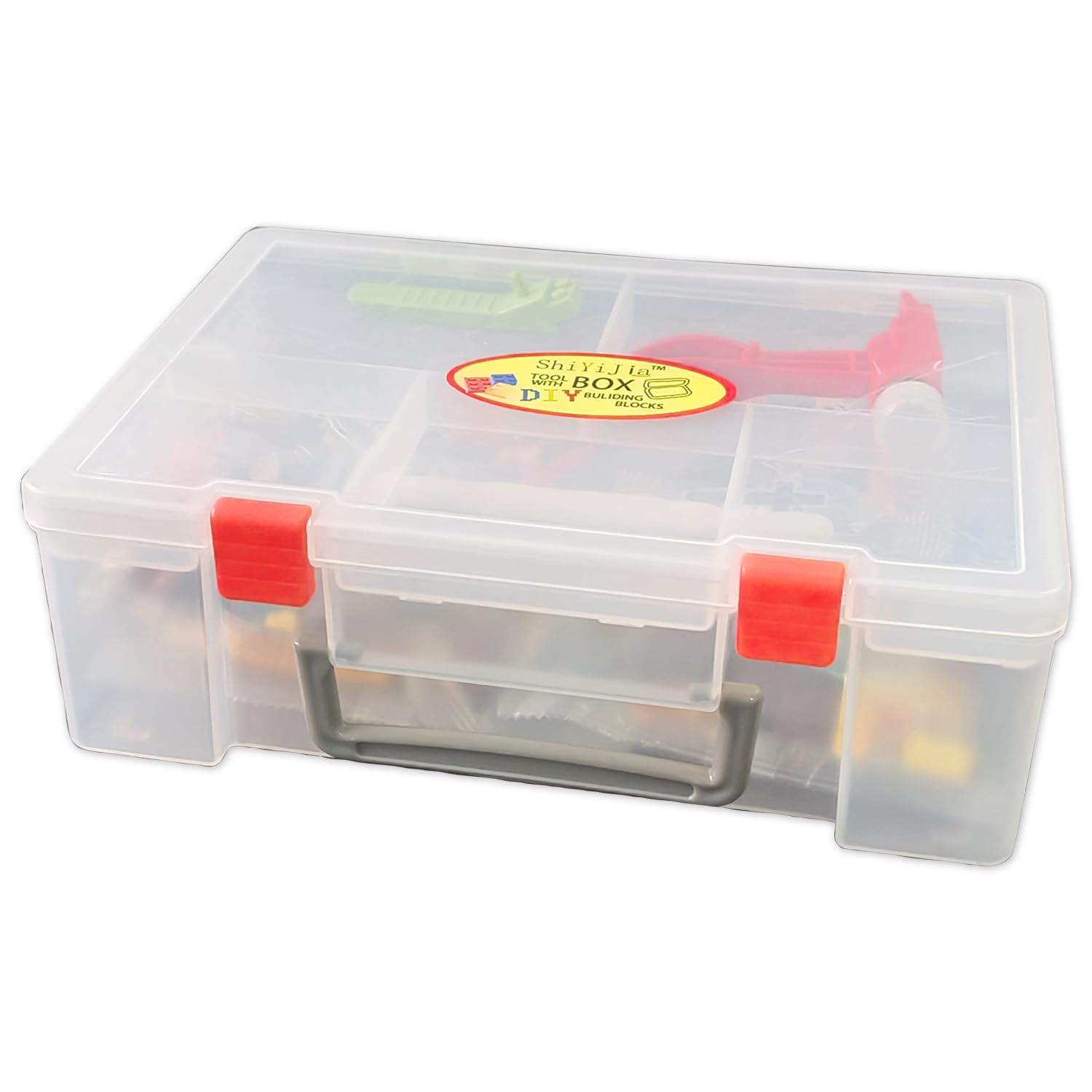 SHIYIJIA Plastic Organizer Box with Dividers Adjustable Compartment Storage Container (800, Grams)