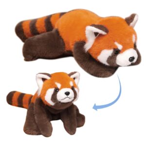 pashmaire weighted red panda stuffed animal,11in cute red panda plush toys super soft red panda plush pillow plushie dolls sleeping cushion for boys girls gifts birthday, t47b550t17lgh