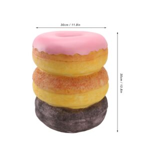 JOROBURO Shoe Changing Stool, Decorative Donut Shape Retro Resin Simulated Food Stool, Fun Shoe Changing Stool Stool Simulated Food Stool for Hallway Dorm Room Office