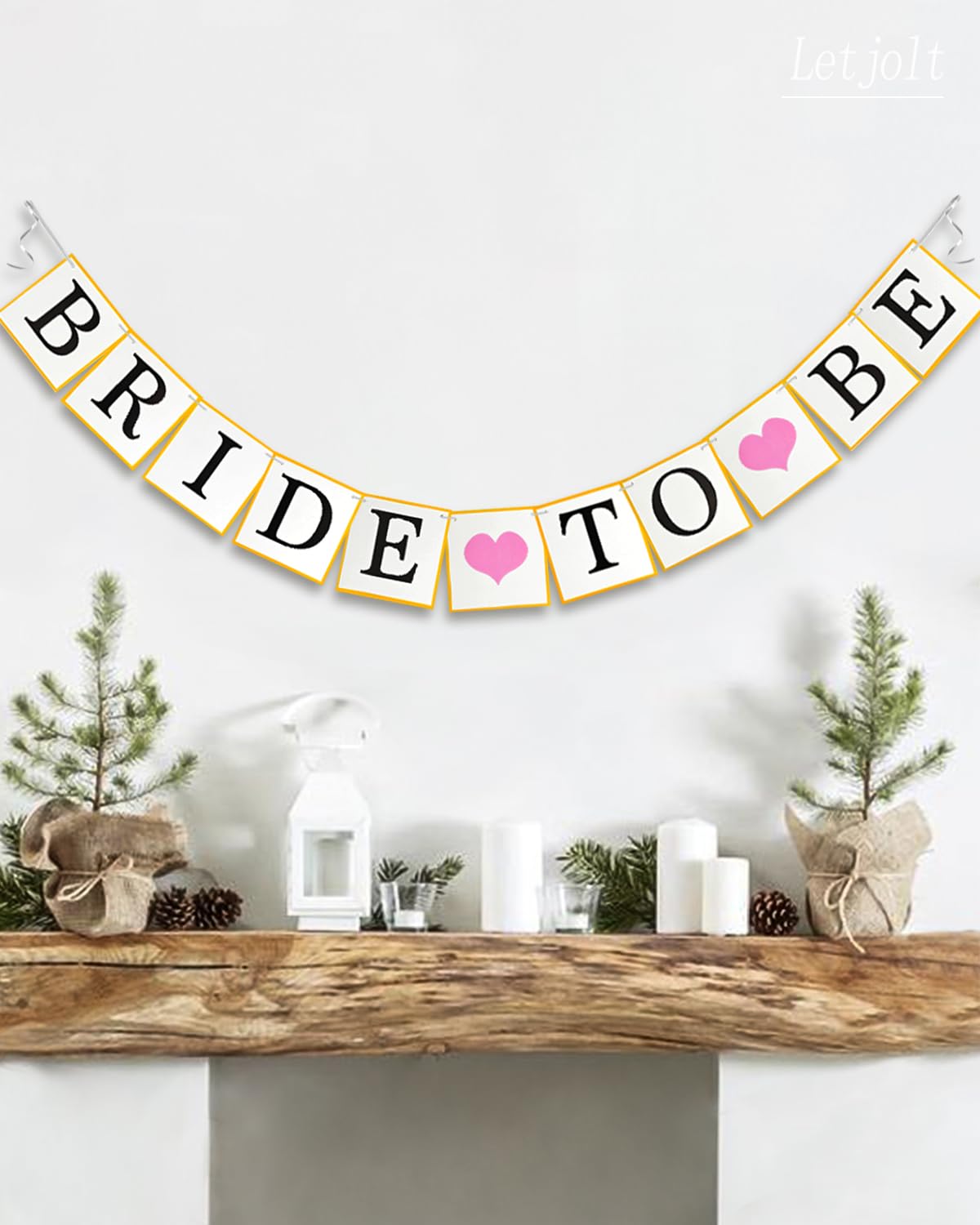 Bride Marriage Banner Decorations Paper Garland Wedding Proposal Supplies Engagement Sign Outdoor Party Photp Prop Rustic Decorations 6Ft