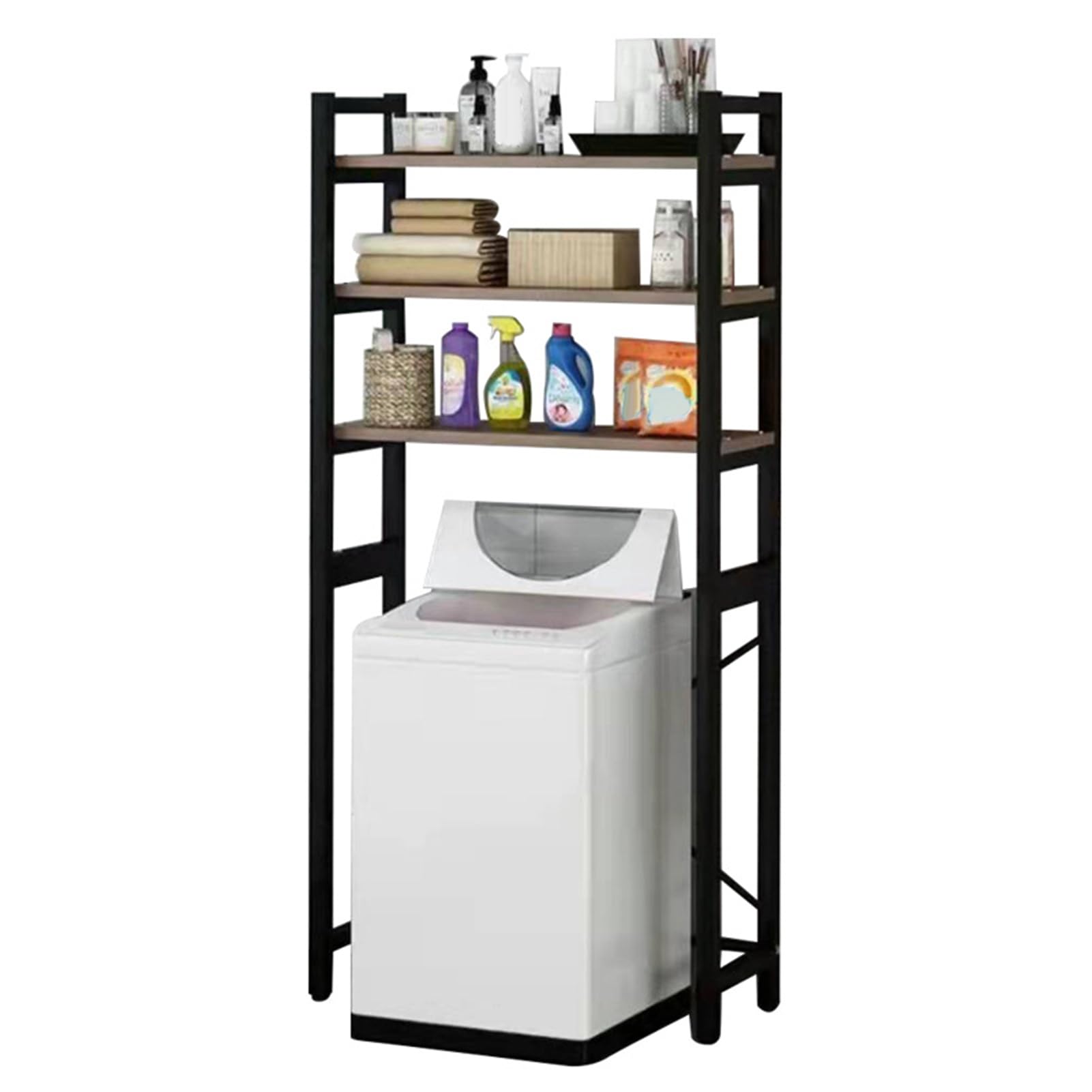 HEVIRGO Over The Toilet Storage,Toilet Storage Rack Freestanding,Toilet Household Supplies,Multi-Layer Space-Saving Bathroom,Stand Over Sundries Organizer,for Restroom,Laundry