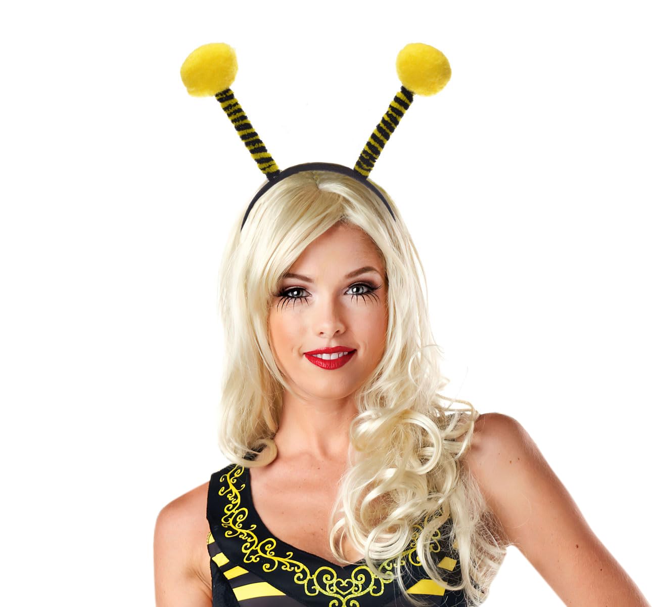 Liatunou 2 Pack Bee Tentacle Headbands,Cute Bee Headpiece Antenna Headband for Women Girls Halloween Christmas Costume Accessories