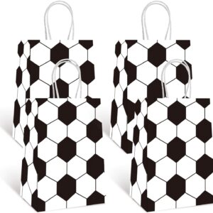 16 PCS Soccer Party Favor Bags Soccer Treat Bags Soccer Goodie Bags Soccer Gift Bags Soccer Themed Party for Kids Boys Girls Birthday Party Supplies Decorations