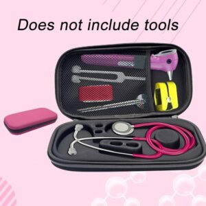 Stethoscope Carry Case -Stethoscope Hard Protective Storage Box Organizer- EVA Case Travel Bag Doctor Nurse Accessories (Pink) Travel Bag