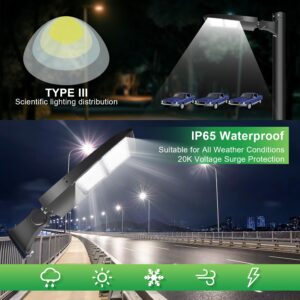 200W LED Parking Lot Light, 28000LM(140lm/w) LED Shoebox Pole Area Light(700W HID/HPS Equivalent) -Direct Arm Mount 5000K Dimmable Outdoor Commercial Street Lighting IP65 100-277V UL DLC Listed