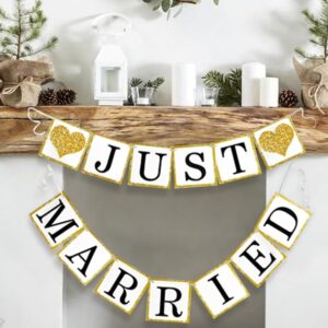 Just Married Proposal Banner Marriage Decorations Paper Garland Wedding Supplies Engagement Sign Outdoor Party Photp Prop Rustic Decorations 6Ft