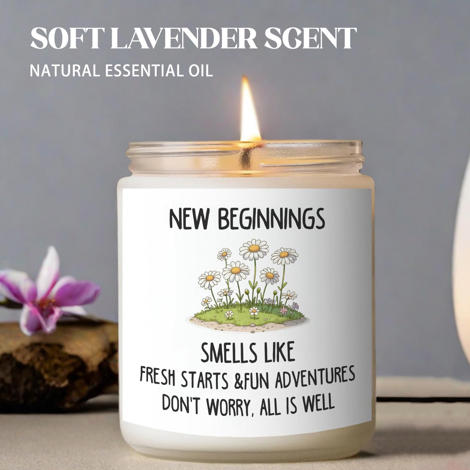 New Beginnings Gifts for Women, Scented Candle Present for Coworker Leaving, Graduation, Farewell, Goodbye, Good Luck, Moving Away, Divorce, New Job, Break Up