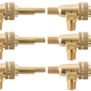 OCS Parts 719221 Range Top Burner Valves with Split Stems | 6-Pack | Compatible Replacement for Vulcan Hart 00-719221 | Garland 1087696 | Dynamic Cooking Systems 13034