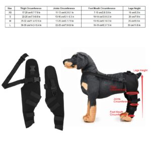 Dog Knee Brace for Torn ACL Hind Leg, Dog Knee Brace for Back Hind Rear Leg Torn ACL Tear, Relieve Joint Pain and Muscle Sore (HJ25 Rear Double Leggings Black S)