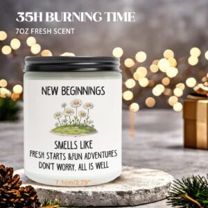 New Beginnings Gifts for Women, Scented Candle Present for Coworker Leaving, Graduation, Farewell, Goodbye, Good Luck, Moving Away, Divorce, New Job, Break Up