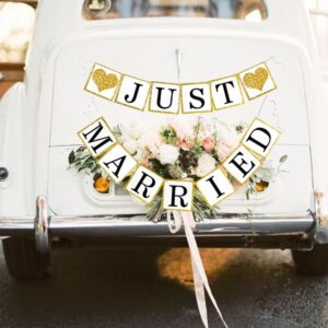 Just Married Proposal Banner Marriage Decorations Paper Garland Wedding Supplies Engagement Sign Outdoor Party Photp Prop Rustic Decorations 6Ft