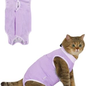 ANWA Breathable Cat Recovery Suit Female, Cat Onesie for Cats After Surgery Female, Cat Surgery Recovery Suit Female