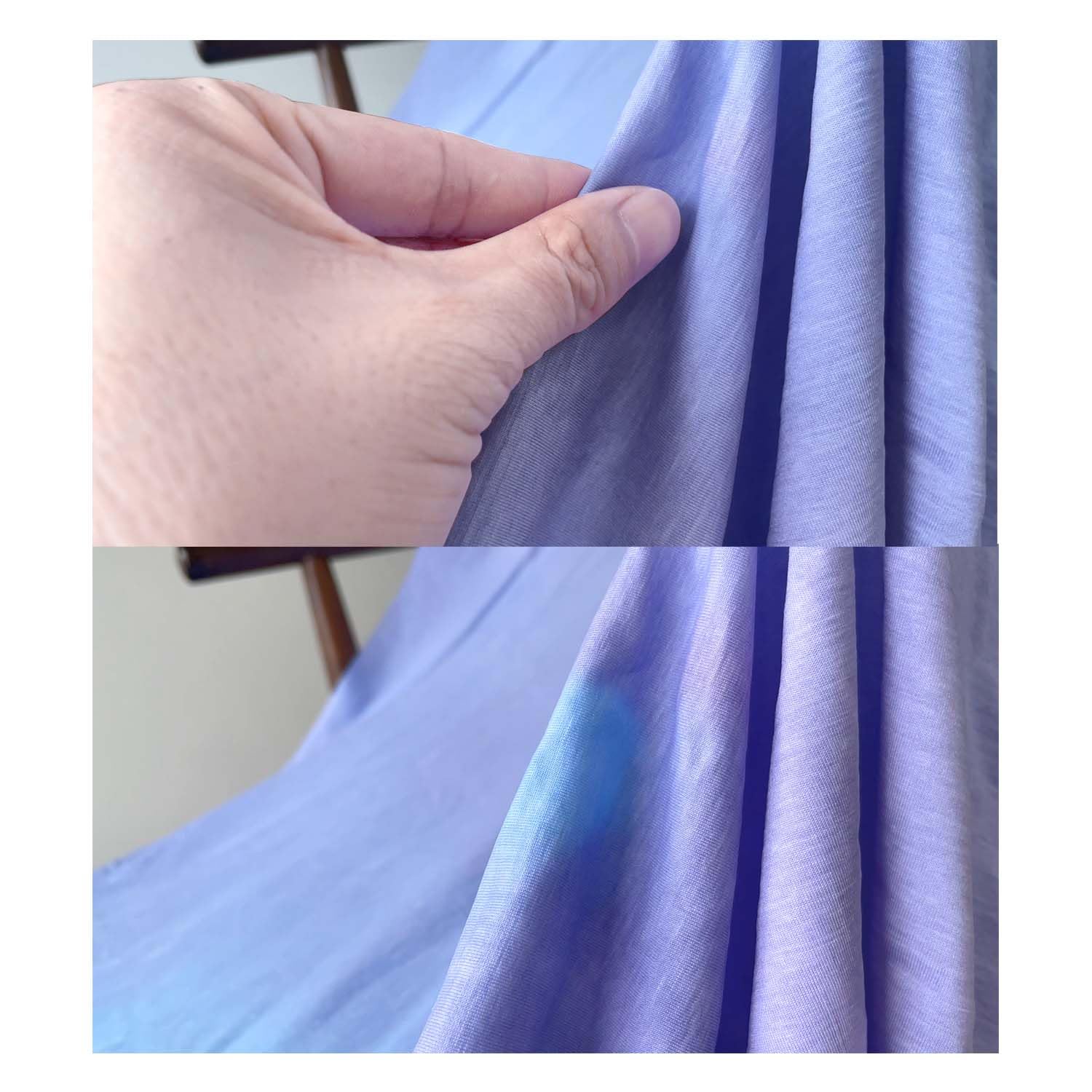 Heat Reactive Fabric Temperature-Sensitive Color-Changing Fabric Thermochromic Cloth，Novel Fabric for DIY Home and Commercial Application As Garment Craft Curtain Tablecloth (Purple to Blue)