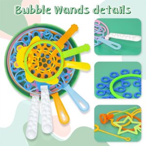 WDBO Bubble Wands Set, 20 PCS Giant Bubble Makers with Tray for Kids, Outdoor Bubble Party Favors