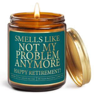 retirement gifts for woman,happy retirement gifts for women,funny retirement gifts for coworker,boss,teacher,nurse,dad, mom with candle,happy retirement decorations