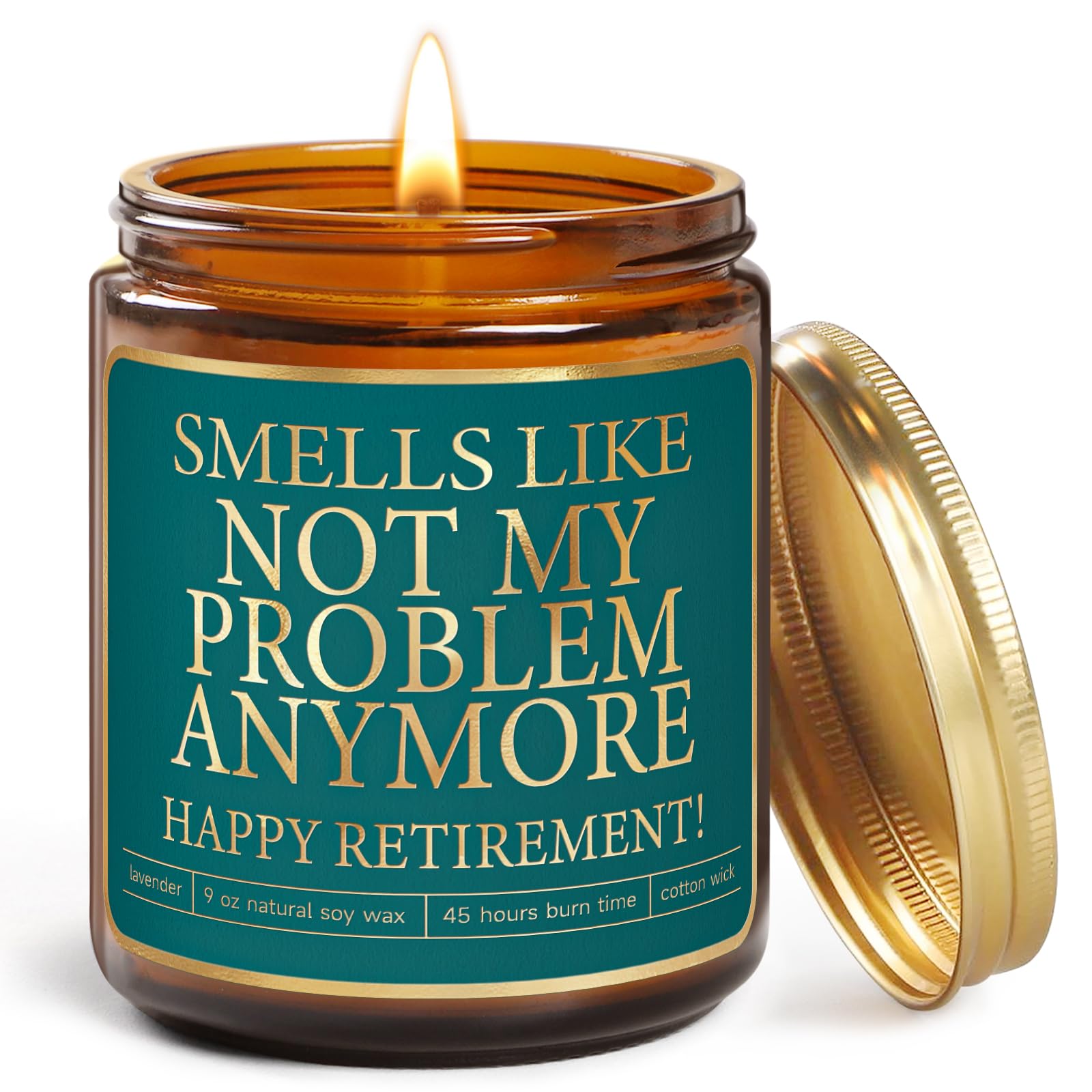 Retirement Gifts for Woman,Happy Retirement Gifts for Women,Funny Retirement Gifts for Coworker,Boss,Teacher,Nurse,Dad, Mom with Candle,Happy Retirement Decorations