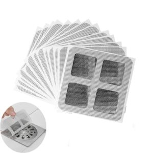 generic 100pcs floor drain sticker,drain hair catcher floor drain mesh sticker, shower hair drain catcher stickers for bathroom laundry bathtub kitchen, silver