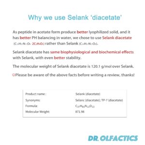 Selank diacetate 40mL Spray (20mL*2) 0.16% TP-7 High Purity >99.8% Less Irritant