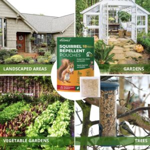 Squirrel Rabbit Repellent Outdoor Garden: Squirrel Deterrent for Plants - Chipmunk and Rabbit Repellent for Backyard - Keep Squirrels Away from Attic