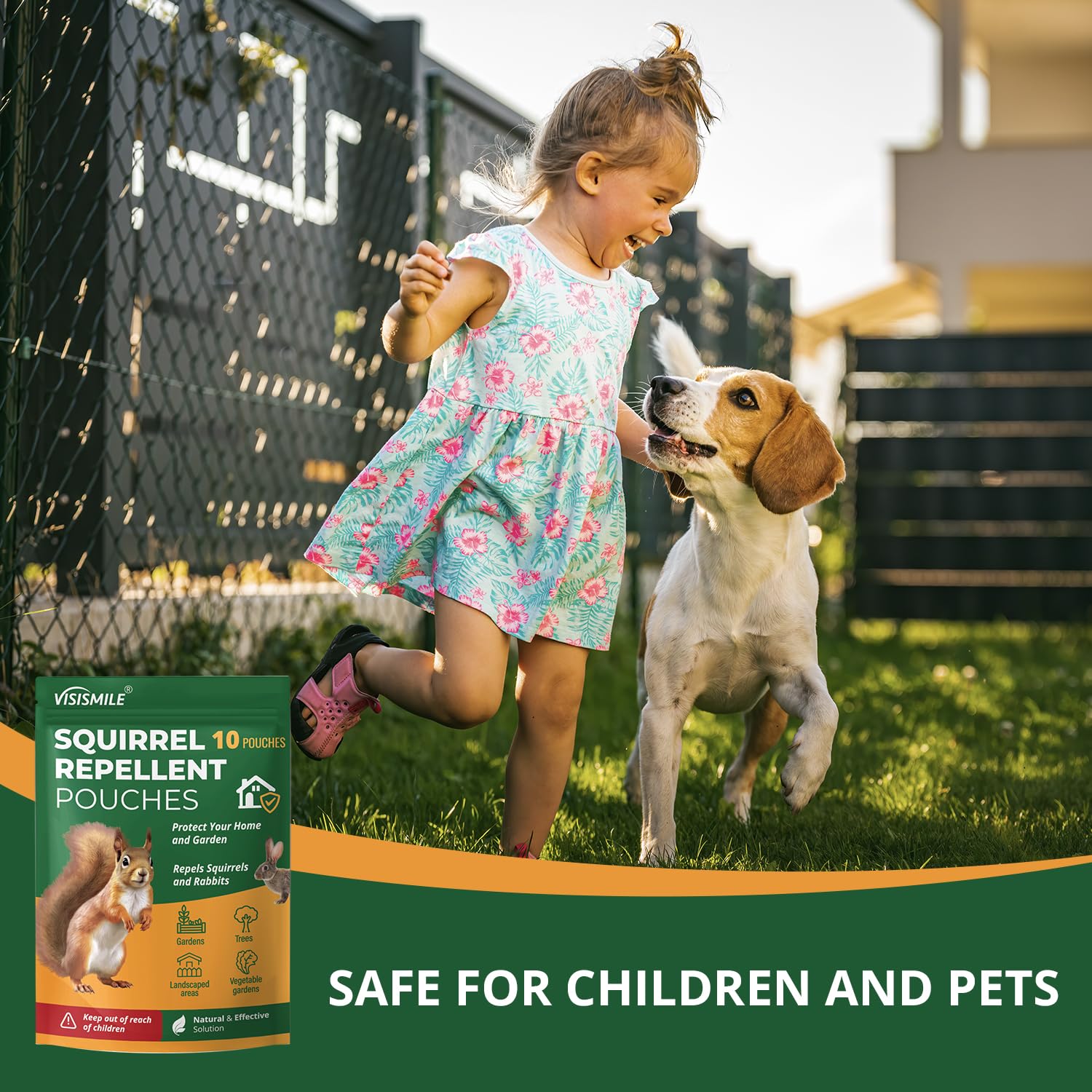 Squirrel Rabbit Repellent Outdoor Garden: Squirrel Deterrent for Plants - Chipmunk and Rabbit Repellent for Backyard - Keep Squirrels Away from Attic