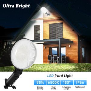 LED Barn Light - 6500K Dusk to Dawn Outdoor Garage Lighting with 150° Adjustable Photocell, Utral Bright Security Flood Lights, IP66 Waterproof Area Street Light for Farmhouse Warehouse Yard (1 Pack)