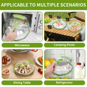 Microwave Splatter Cover for Food Guard - Microwave Cover with Water Steamer 10 Inch Plate Covers - Upgraded Kitchen Gadgets and Accessories - House Essentials for Kitchen