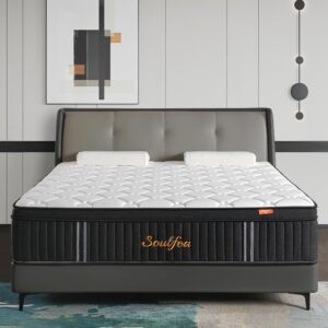 Soulfea Full Size Mattress,12 Inch Hybrid Full Mattress in a Box with Memory Foam & Individual Pocket Spring for Edge Support,Pressure Relief,Medium Firm,CertiPUR-US.