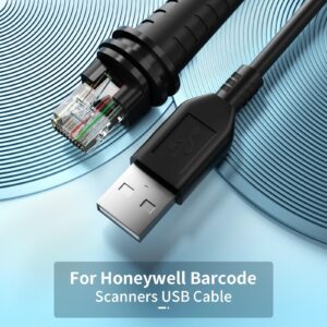 9.84ft Barcode Scanner Cable for Honeywell 1300G Cable 1200G 1202G 1250G 1400G 1500G 1900G-HD 1900G-SR 1470G 1472G 1452G 1950G-HD 1911i 1980i 1981i-FR CBL-500-300-S00 Barcode Scanner Cable Cord (1)