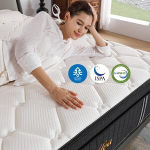 Soulfea Full Size Mattress,12 Inch Hybrid Full Mattress in a Box with Memory Foam & Individual Pocket Spring for Edge Support,Pressure Relief,Medium Firm,CertiPUR-US.