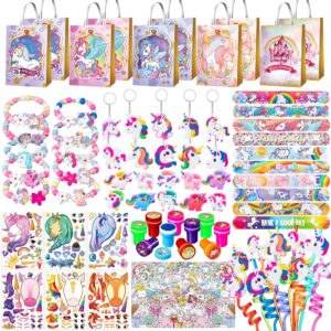 kulujia 132 pcs unicorn party favors birthday supplies girls bags goodie bag stuffers filler party supplies