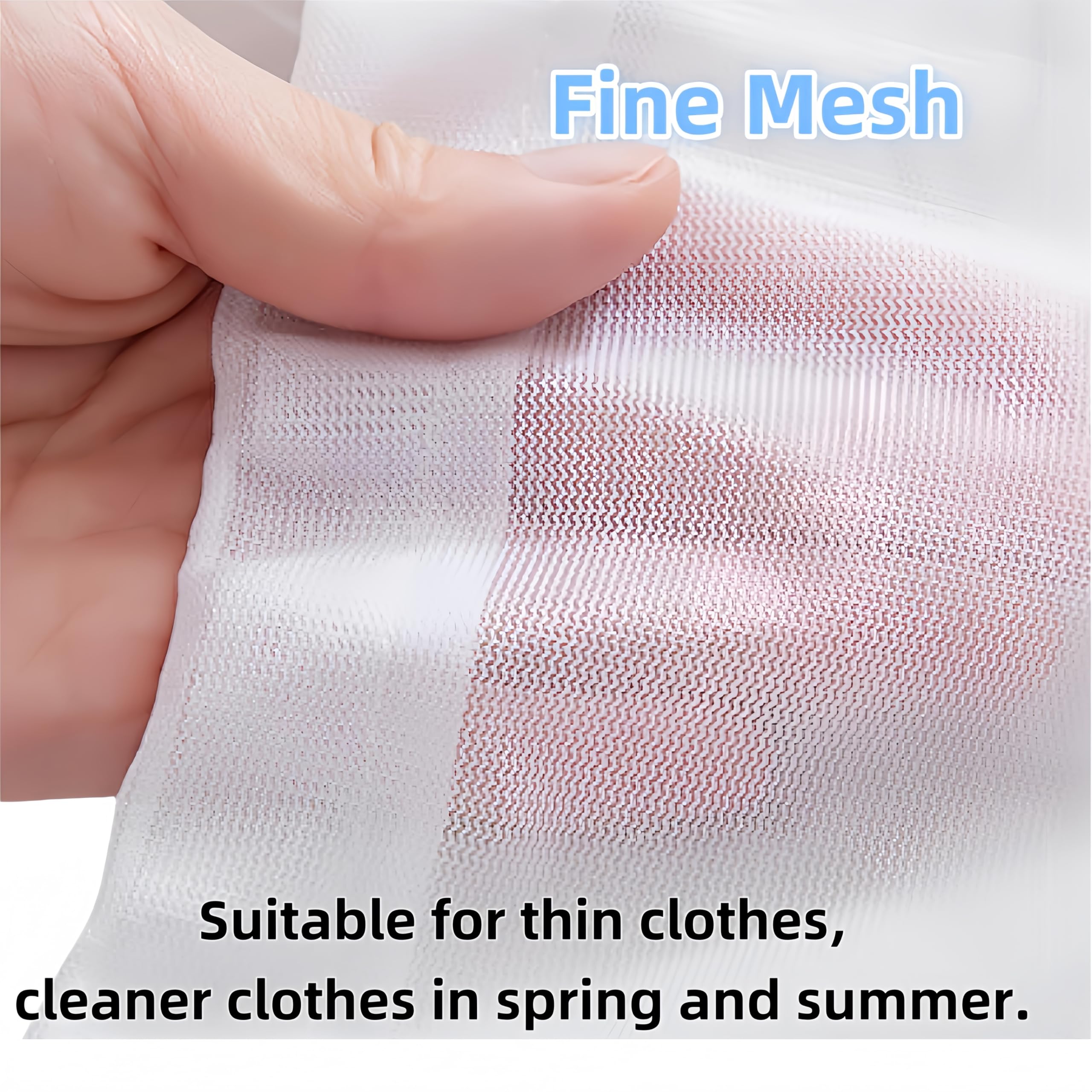 8Pcs Mesh Laundry Bag with Drawstring Closure, White Breathable Coarse & Fine mesh, Durable Mesh Laundry Bags for Washing Machine Delicates Clothes, Bed Linen,travel, Storage, 3 Sizes 2XL 2L 4M