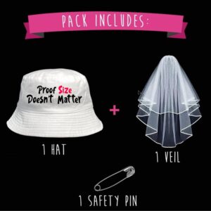 Sterling James Co. Bachelor Party Bucket Hat with Bridal Veil for Groom - Bachelor Party Favors & Supplies