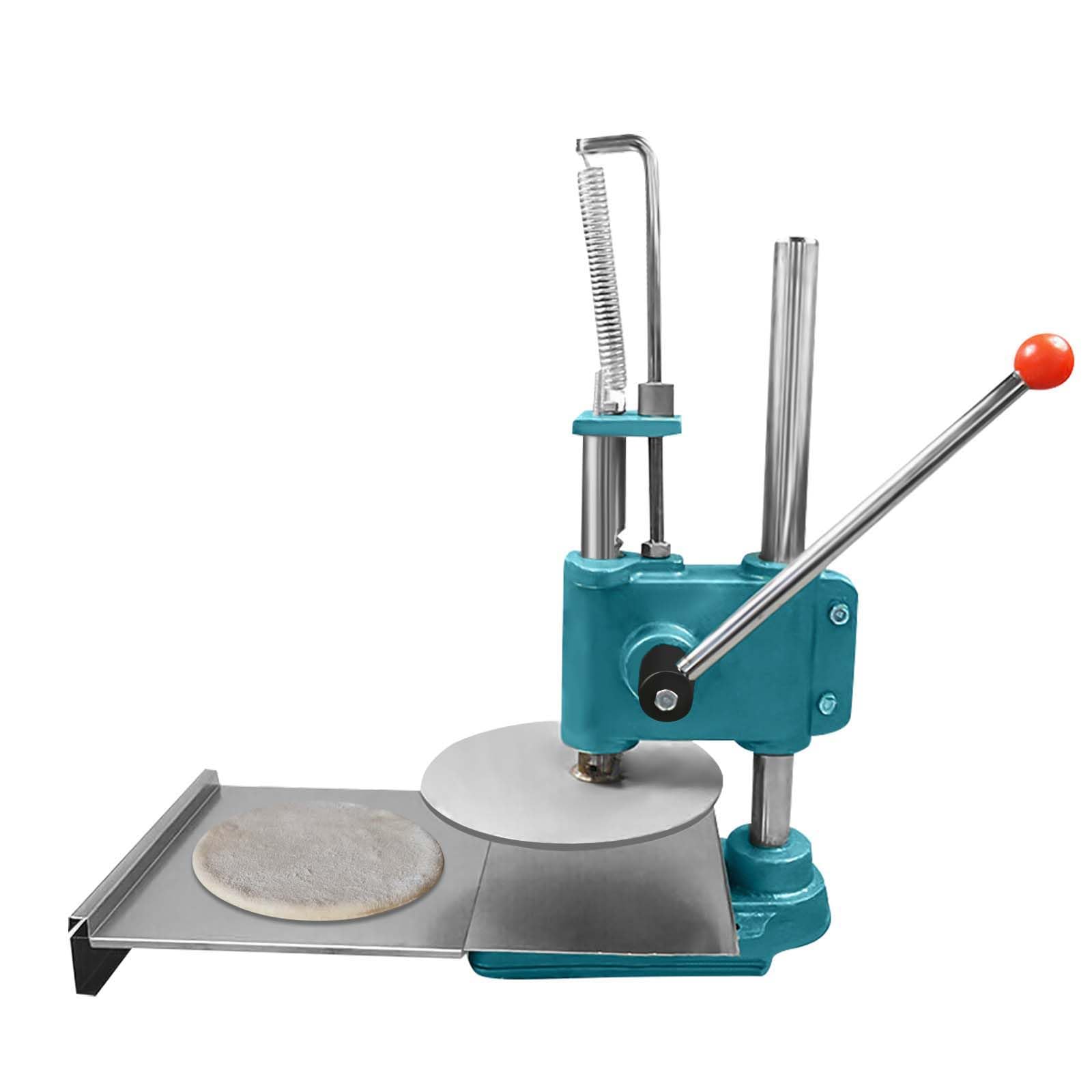 Manual Dough Press Machine, 9.5inch Commercial Pizza Crust Press Household Pizza Dough Press, Stainless Steel Commercial Chapati Crust Maker for Making Pizza Crusts, Chapati, Soft Rolls