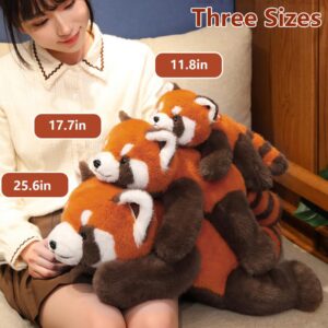 INSTITIZER Red Panda Weighted Stuffed Animals,11.8 Inch Red Panda Plush Toy Doll,Stuffed Red Panda Plush Pillow Cute Weighted Red Panda Plushies Toys for Kids Boys Girls Birthday Gift