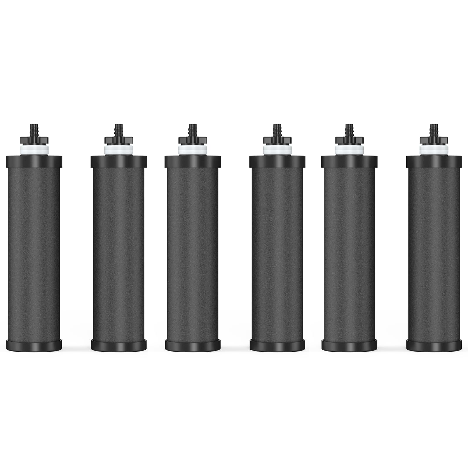 Jabrissi Water Filter Replacement for Berkey® BB9-2® Black Purification Elements, Activated Carbon Filters Compatible with Berkey Gravity Water Filtration System, Pack of 6