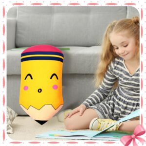 Wonderjune Cute Pencil Pillow Back to School Cushion Classroom Pillow Pencil Pillow for Classroom School Reading Room Birthday Party Decoration