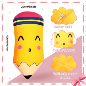 Wonderjune Cute Pencil Pillow Back to School Cushion Classroom Pillow Pencil Pillow for Classroom School Reading Room Birthday Party Decoration