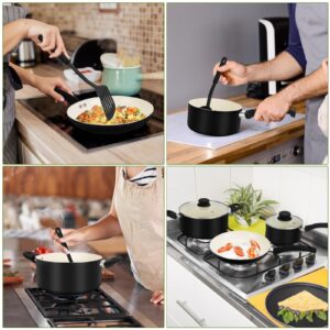 Pleasthome 11 Piece Ceramic Nonstick Cookware Set, Soft Grip Healthy Pots and Pans Set with Lids and Utensils for Kitchen,PFAS-Free, Dishwasher Safe, 100% PFOA Free