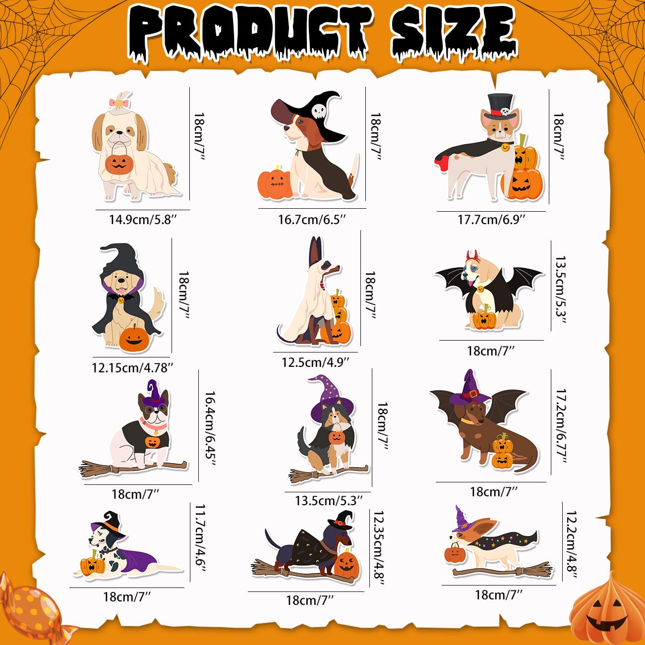 Halloween Party Decorations Halloween Banner Halloween Dog Garland Bunting Banner Cute Witch Hat Pumpkin Puppy Dog Hanging Banner for Halloween Birthday Holiday Party Wall Home Office Decor