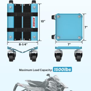 Kohree Snowmobile Dolly Set Heavy Duty, Carries up to 1500 lbs, 3PCS Snowmobile Dolly with an Extra Swivel Caster