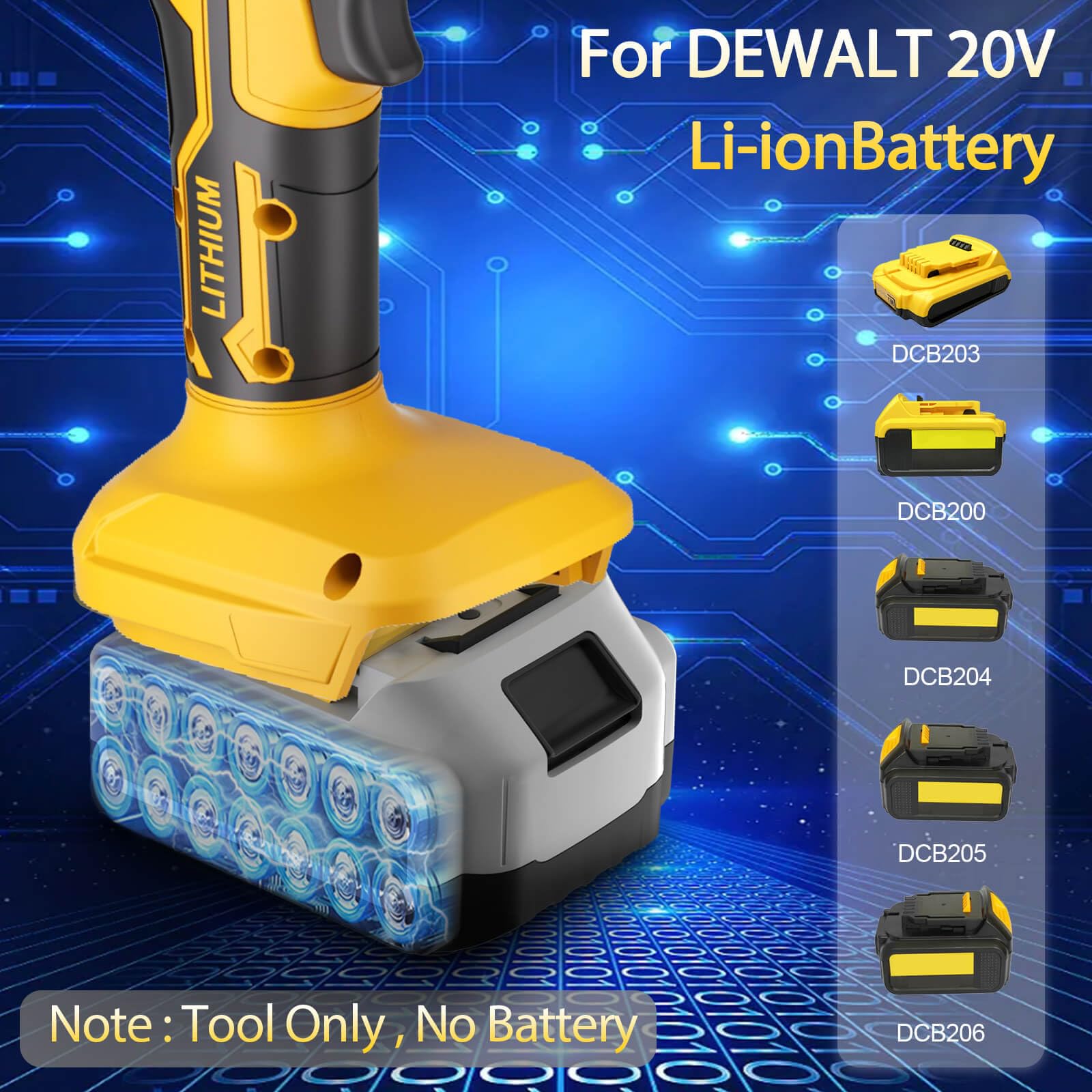 Cordless Reciprocating Saw Compatible With Dewalt 20V Max Battery, Electric Reciprocating Saw Variable Speed 0-3500 SPM, 4 Saw Blades,Power Reciprocating Saws for Wood/Metal/PVC Cutting