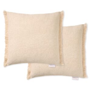 town & country everyday rio indoor/outdoor decorative pillow, 20"x20", beige