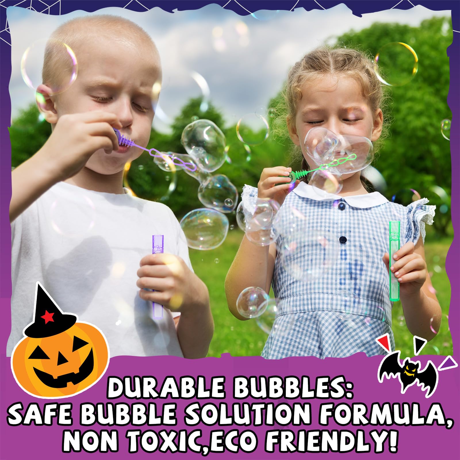 Rotatingpals 30 Pcs Halloween Students Gifts Halloween Party Favors Bubble Wands Trick or Treat Classroom Gifts Halloween Mini Bubbles Halloween Goodie Bag Fillers Non Candy for Kids Bulk