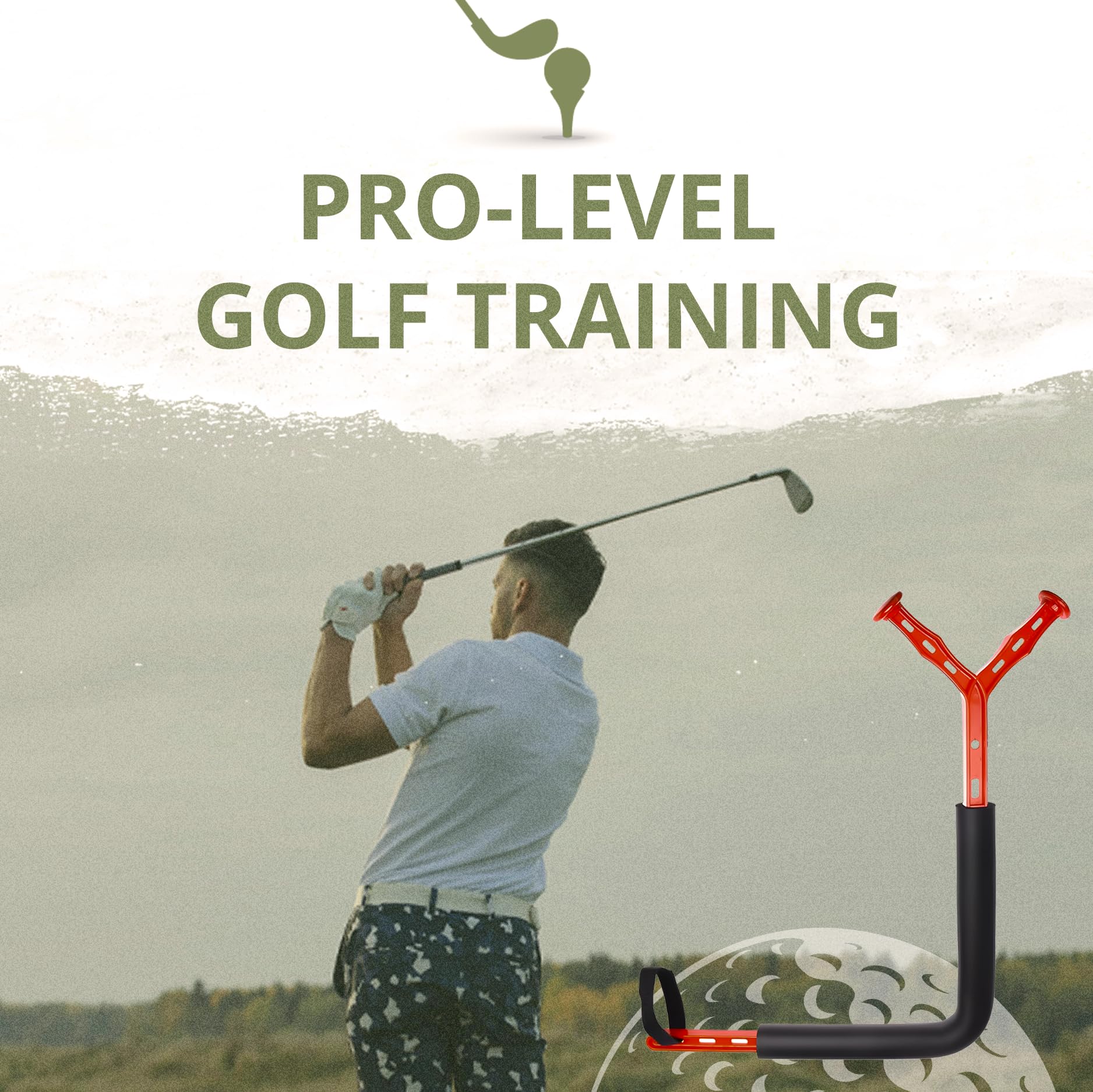 VeraDelaCruz Golf Swing Motion Trainer, Golf Swing Trainer - Golf Swing Training Aid - Golf Practice Posture Correction - Golf Practice Equipment - Golf Trainer - Golf Aids - Golf Gifts for Men