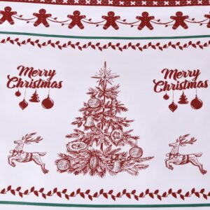 Xruibed Christmas Duvet Cover Set Queen Size 3PCS Xmas Tree Reindeer Pattern Duvet Cover Lightweight Microfiber Bedding Set with Zipper Closure for Adults Teens (Queen,90''x90'')